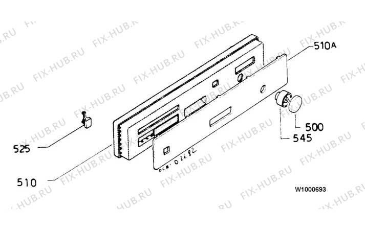 Взрыв-схема посудомоечной машины Zanussi ID6294S - Схема узла Command panel 037